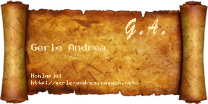 Gerle Andrea névjegykártya